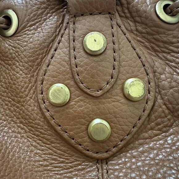 RAFE NEW YORK Tote Bag Womens Large Brown Leather Drawstring Tassel Boho Purse - Picture 10 of 13